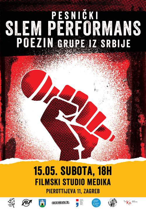 Plakat za slam performans u Zagrebu